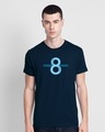 Shop Karma Loop Half Sleeve T-Shirt Navy Blue-Front