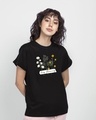 Shop Keep Blooming Flowers Boyfriend T-Shirt Black-Front