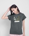 Shop Keep Blooming Flowers Boyfriend T-Shirt Nimbus Grey-Front