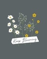 Shop Keep Blooming Flowers Boyfriend T-Shirt Nimbus Grey-Full