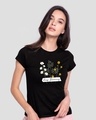 Shop Keep Blooming Flowers Half Sleeve T-Shirt Black-Front