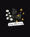 Shop Keep Blooming Flowers Half Sleeve T-Shirt Black-Full