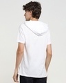 Shop Keep Calm And Meditate Half Sleeve Hoodie T-Shirt White-Design