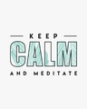Shop Men's White Keep Calm And Meditate Typography Vest-Full