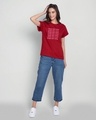 Shop Keep Loving Yourself Boyfriend T-Shirt Bold Red-Full