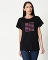 Shop Keep Loving Yourself Boyfriend Varsity Rib T-Shirt Multicolors-Front