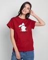 Shop Keep Smiling Boyfriend T-Shirt Bold Red-Front