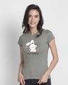 Shop Keep Smiling Half Sleeve T-Shirt Meteor Grey-Front