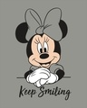 Shop Keep Smiling Minnie Round Neck 3/4th Sleeve T-Shirt (DL)-Full