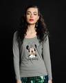 Shop Keep Smiling Minnie Scoop Neck Full Sleeve T-Shirt (DL)-Front