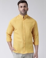 Shop Full Sleeves Cotton Casual Chinese Neck Shirt-Front