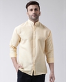 Shop Full Sleeves Cotton Casual Chinese Neck Shirt-Front