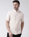 Shop Half Sleeves Cotton Casual Chinese Neck Shirt-Front
