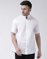 Shop Half Sleeves Cotton Casual Chinese Neck Shirt-Front