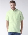 Shop Mens Short Kurta Half Sleeves-Front