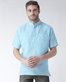 Shop Mens Short Kurta Half Sleeves-Front