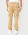 Shop Khaki Elastic Waistband Cargo Pants-Design