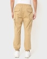 Shop Khaki Elastic Waistband Cargo Pants-Design