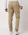 Shop Men's Khaki Snap Pocket Cargo Jogger Pants-Design