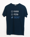 Shop Khana Peena Cricket Half Sleeve T-Shirt-Front
