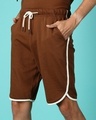 Shop Men's Killer Brown Basic Shorts-Front