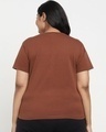 Shop Killer Brown Plus Size Half Sleeve T-shirt-Design