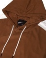 Shop Killer Brown Plus Size Sleeve Panel Hoodie T-shirt