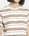 Shop Killer Brown Stripe Half Sleeve T-shirt