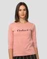 Shop Kindness Matters Round Neck 3/4 Sleeve T-Shirt Misty Pink-Front