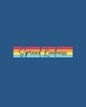 Shop Kindness Rainbow Half Sleeve Printed T-Shirt Digital Teal