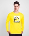 Shop Kinds Sus Imposter Full Sleeve T-Shirts Pineapple Yellow-Front