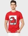 Shop Kinds Sus Imposter Half Sleeve T-shirt Bold Red-Front
