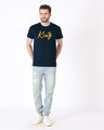 Shop King Gold Print Half Sleeve T-Shirt