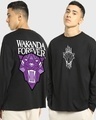 Shop Men's Black King Reborn Graphic Printed Oversized T-shirt-Front