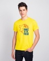 Shop Kings Of The Field Half Sleeve T-Shirt Pineapple Yellow-Front