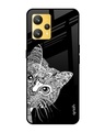 Shop Kitten Mandala Printed Premium Glass Cover for Realme 9 4G (Shock Proof, Scratch Resistant)-Front