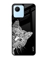 Shop Kitten Mandala Printed Premium Glass Cover for Realme C30 (Shock Proof, Scratch Resistant)-Front