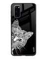 Shop Kitten Mandala Printed Premium Glass Cover For Samsung Galaxy S20(Impact Resistant, Matte Finish)-Front