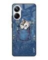 Shop Kitty In Pocket Printed Premium Glass Case for Realme 10 Pro 5G (Shock Proof,Scratch Resistant)-Front