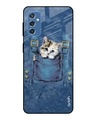 Shop Kitty In Pocket Printed Premium Glass Cover For  M52 5G(Impact Resistant-Front