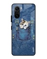 Shop Kitty In Pocket Printed Premium Glass Cover For Mi 11X (Impact Resistant, Matte Finish)-Front