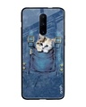 Shop Kitty In Pocket Printed Premium Glass Cover For OnePlus 7 Pro (Impact Resistant, Matte Finish)-Front