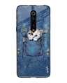 Shop Kitty In Pocket Printed Premium Glass Cover For Redmi K20 (Impact Resistant, Matte Finish)-Front