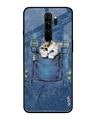 Shop Kitty In Pocket Printed Premium Glass Cover For Xiaomi Redmi Note 8 Pro (Matte Finish)-Front