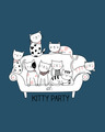 Shop Kitty Party Basic Round Hem T-Shirt