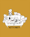 Shop Kitty Party Basic Round Hem T-Shirt-Full