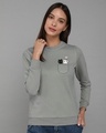 Shop Kitty Pocket Love Fleece Light Sweatshirts-Front