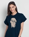 Shop Kobiguru Boyfriend T-Shirt Navy Blue-Front