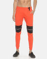 Shop Men's Orange Slim Fit Joggers-Front