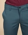 Shop Lapis Blue Slim Fit Cotton Chino Pants